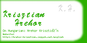 krisztian hrehor business card